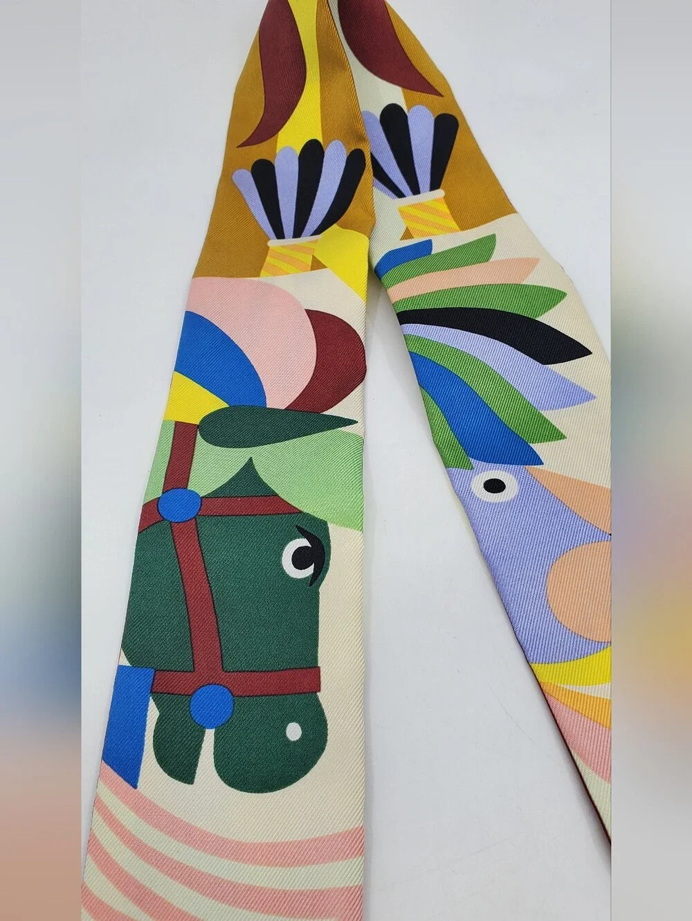 Hermes Parade En Fanfare Twilly Scarf - Picture 7 of 9
